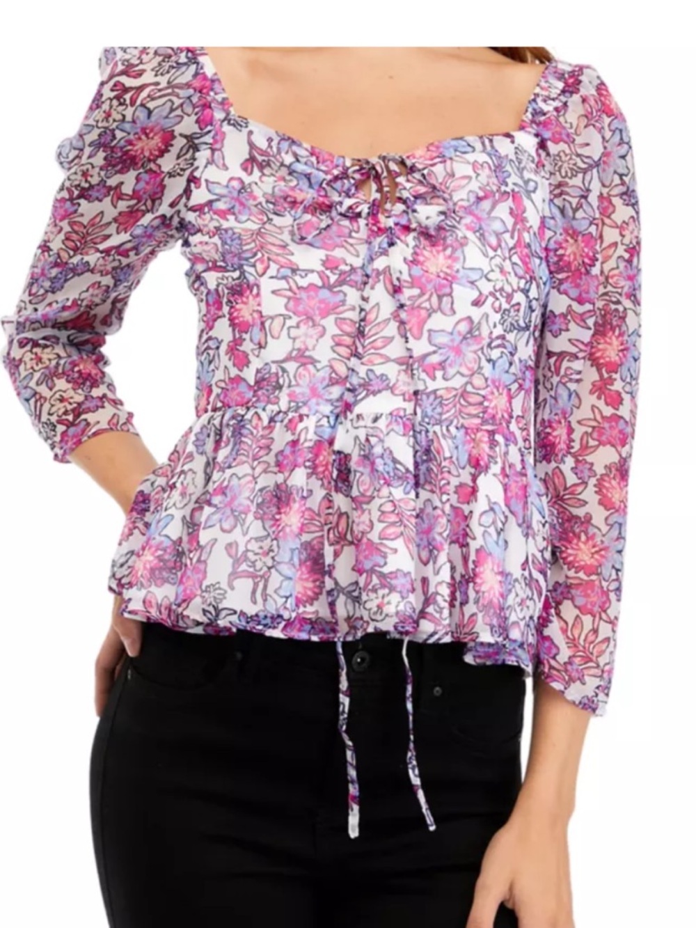 French Connection Hallie floral blouse